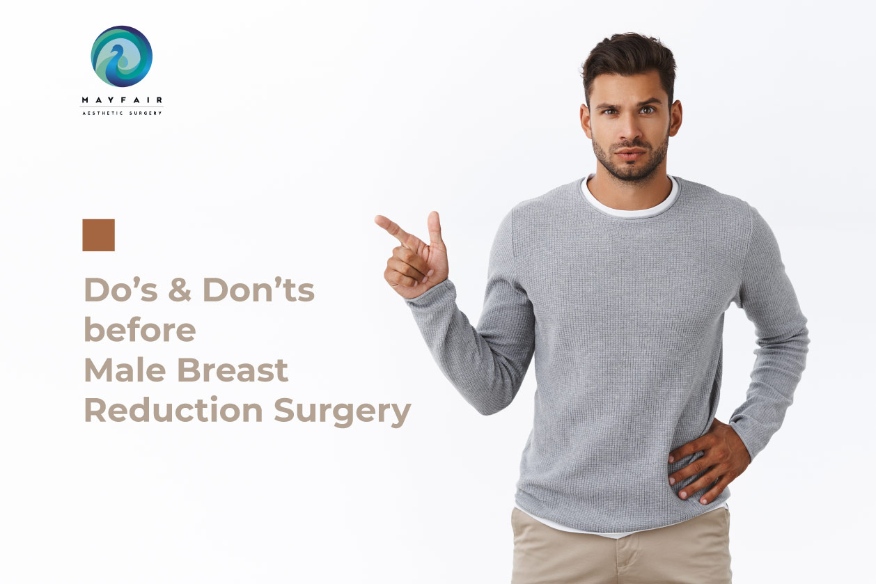 A guy standing checkin the best male breast reduction surgery details