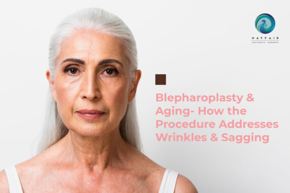 An old woman showing results after her Blepharoplasty and anti ageing procedure done